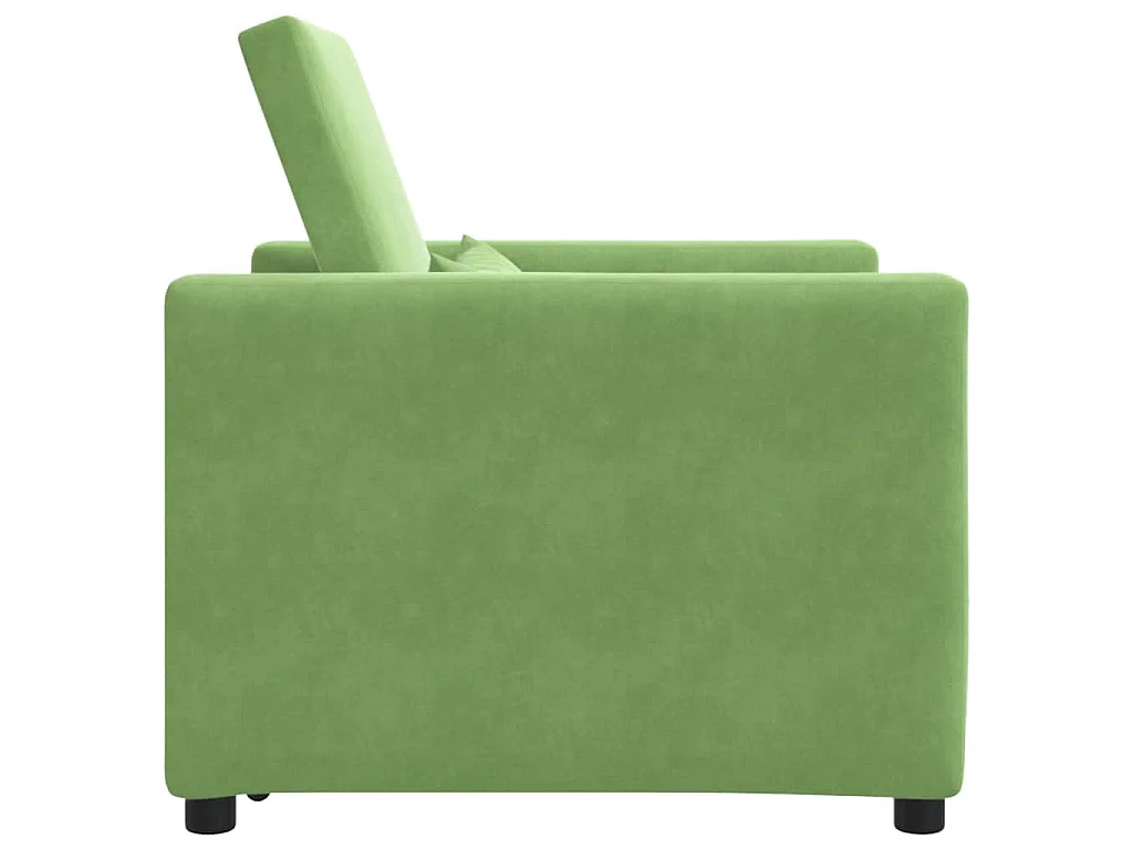 Einzel-Schlafsofa mit Rädern Hellgrün 90x165x87 cm Samt SHL70368