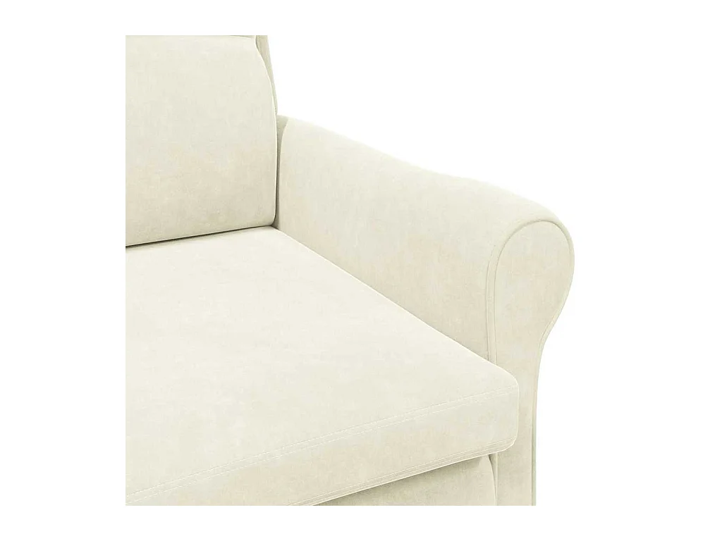 Sillón de salón | Silla de relax Crema 76x94x102 cm Terciopelo SHL7875