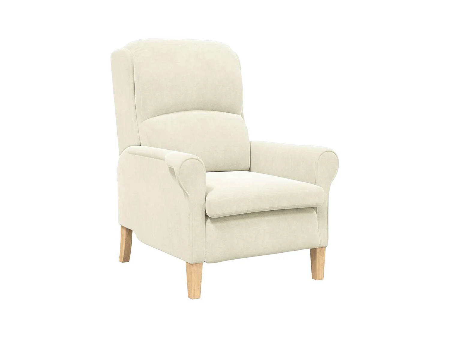 Fauteuil de Salon-Chaise de relax Crème 76x94x102 cm Velours SHL4288