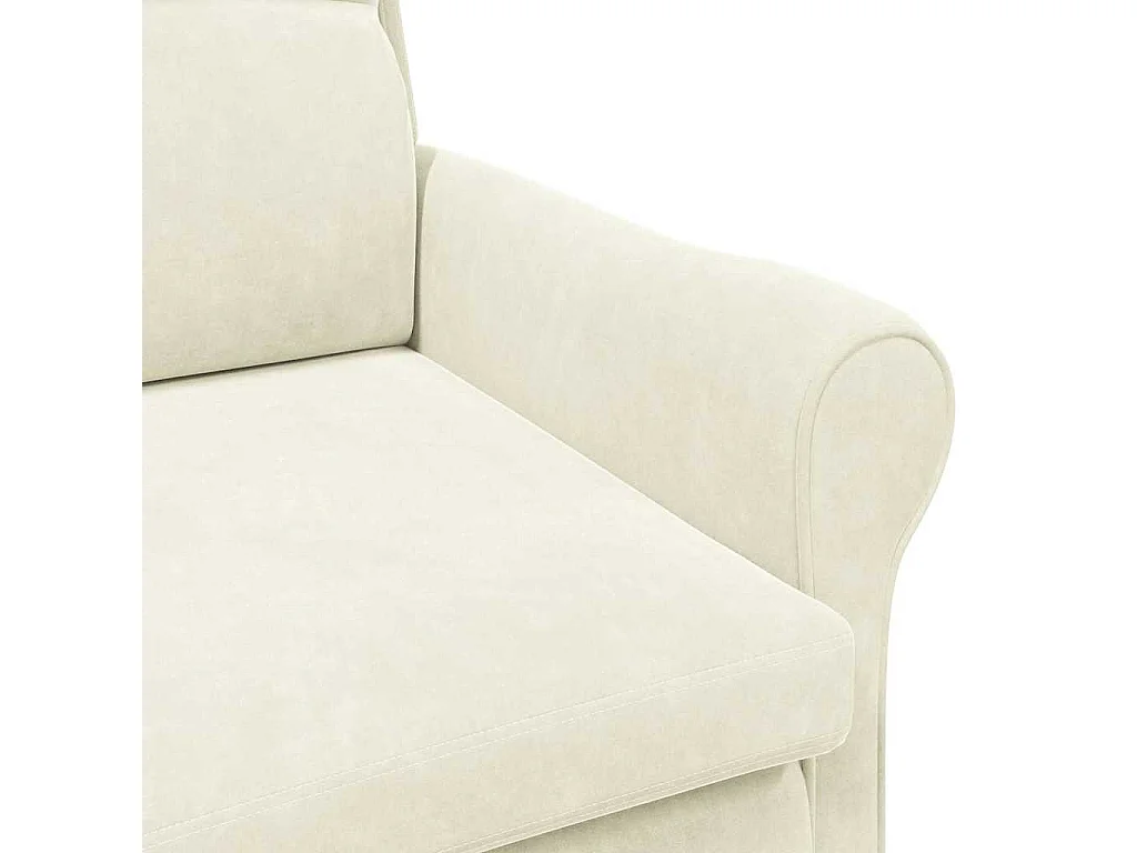 Fauteuil de Salon-Chaise de relax Crème 76x94x102 cm Velours SHL4288