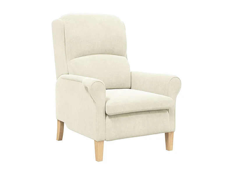 Fauteuil | Relaxstoel Crème 76 x 94 x 102 cm Fluweel
