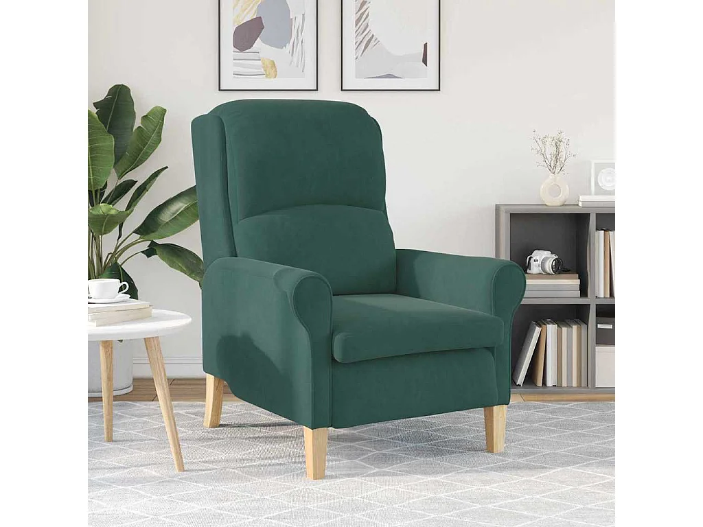 Relaxsessel-Lounge Sessel Dunkelgrün 76x94x102 cm Samt SHL14595