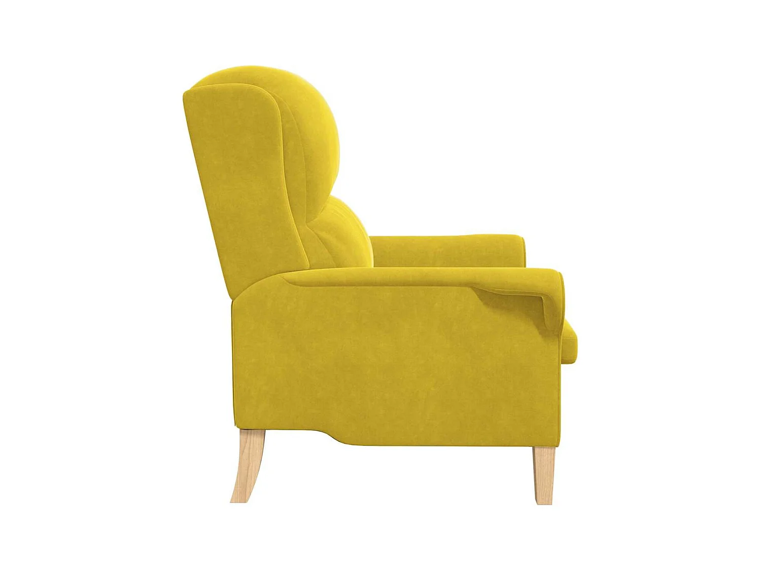 Sillón de salón | Silla Relax Amarillo 76x94x102 cm Terciopelo SHL9360