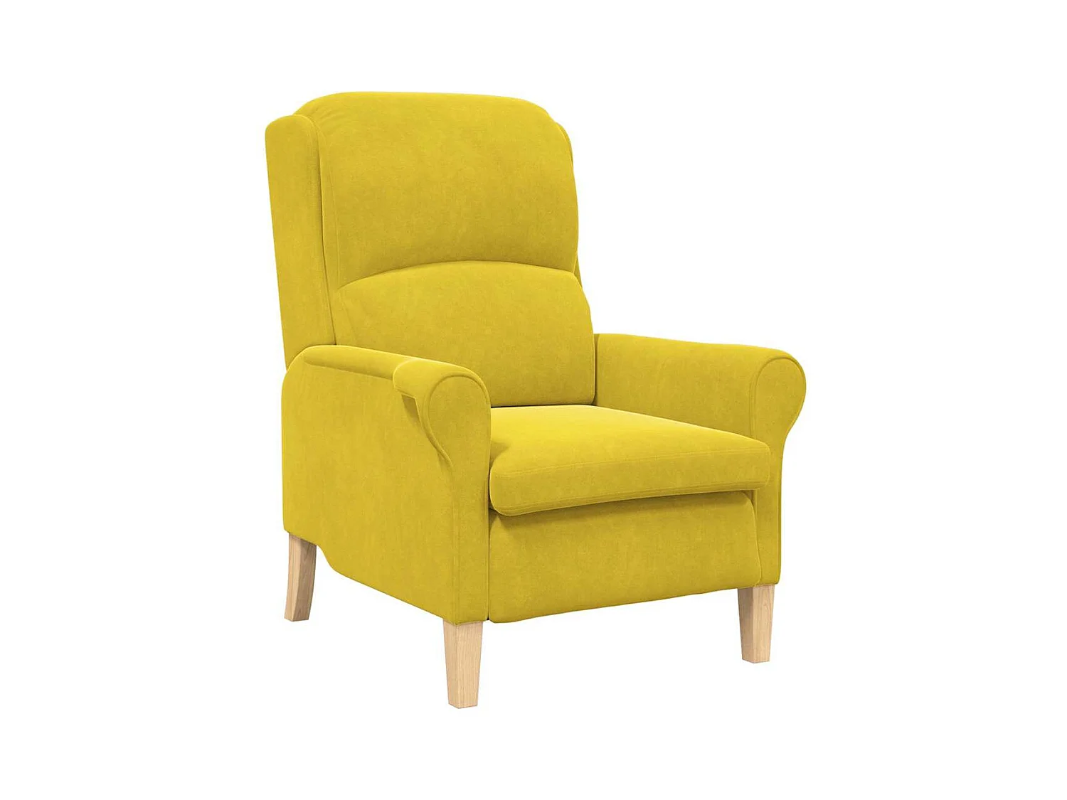Fauteuil de Salon-Chaise de relax Jaune 76x94x102 cm Velours SHL4726