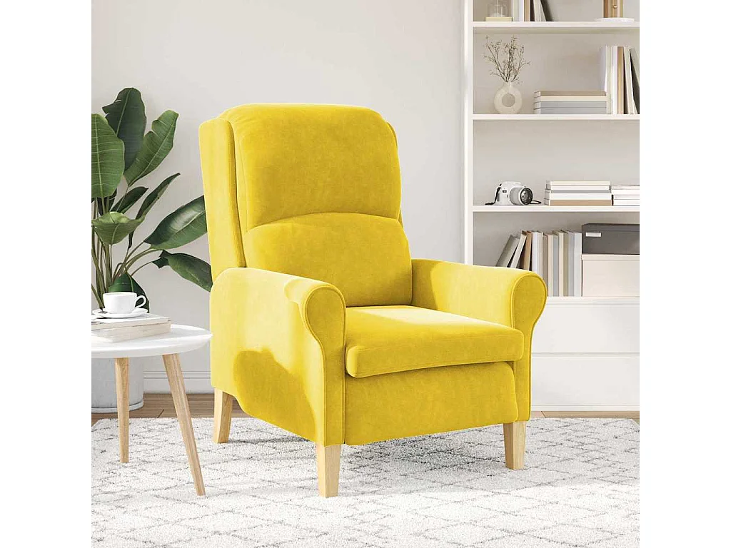 Relaxsessel-Lounge Sessel Gelb 76x94x102 cm Samt SHL84457