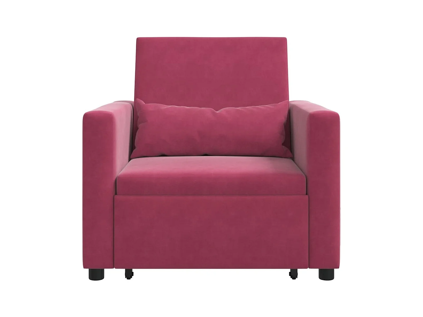 Sofá Cama Individual Rojo vino tinto 90x165x87 cm SHL5271