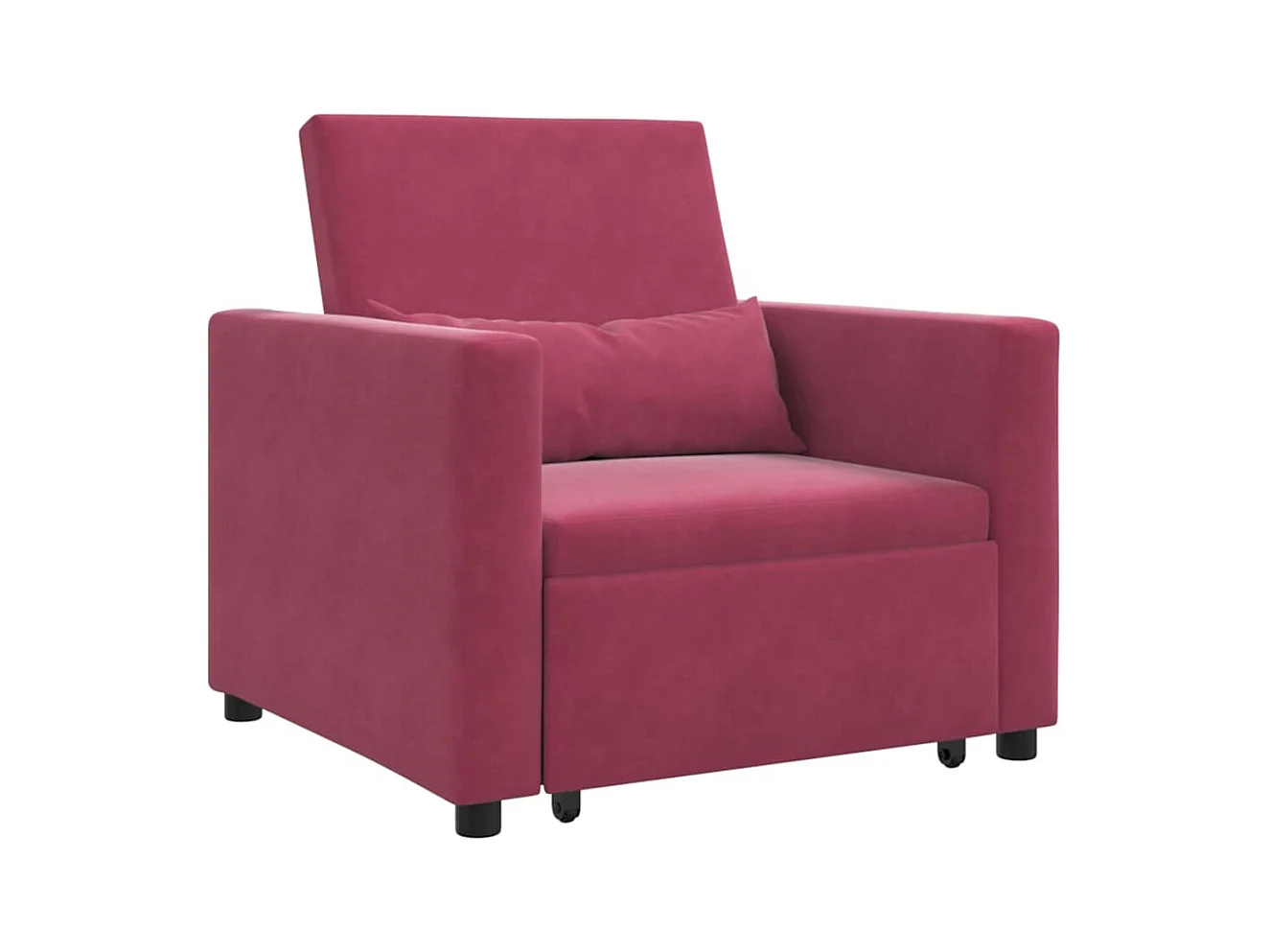 Fauteuil Salon-Chaise de relax-Chaise de Canapé Rouge bordeaux 90x165x87 cm Velours SHL1242