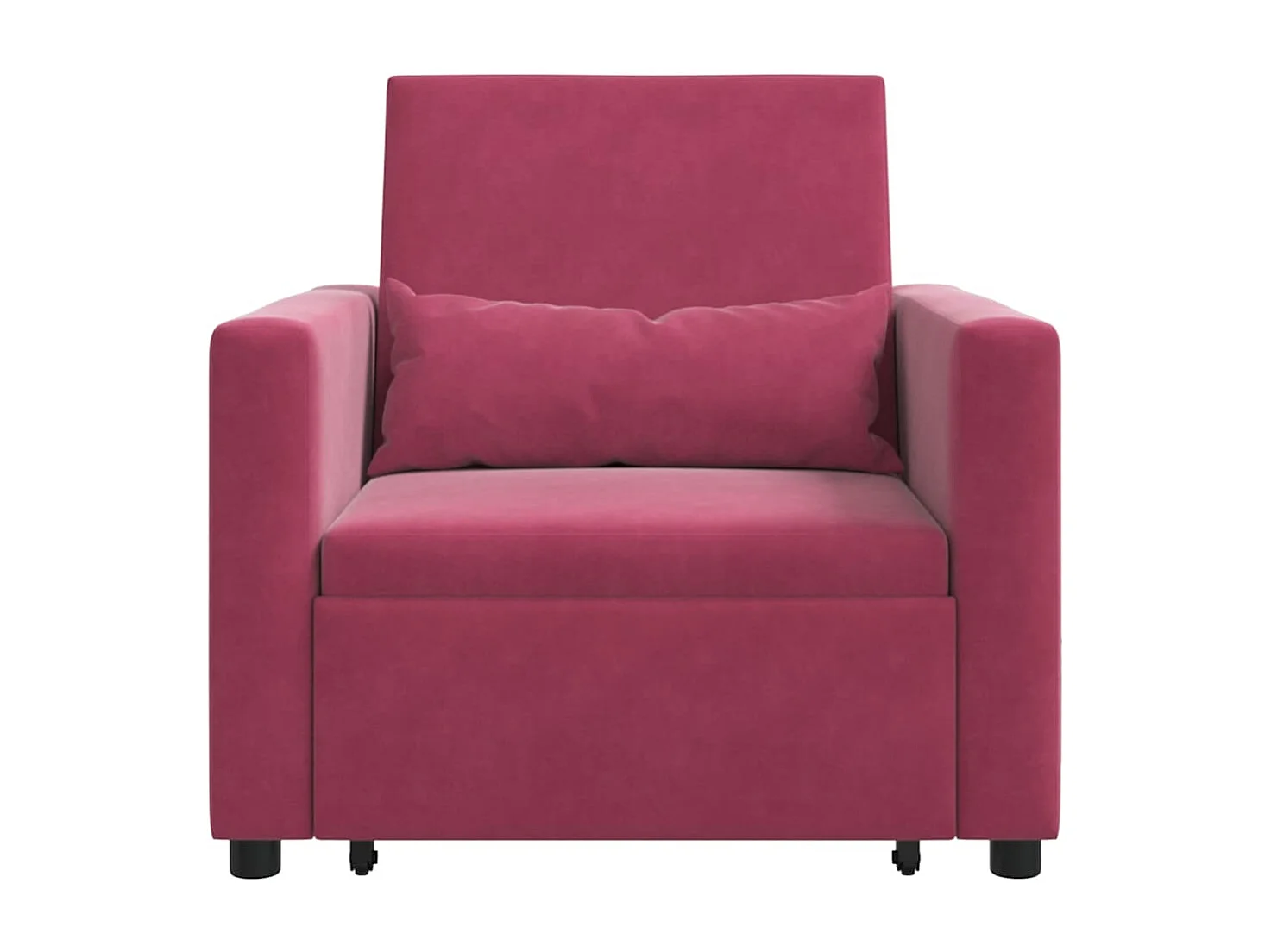 Fauteuil Salon-Chaise de relax-Chaise de Canapé Rouge bordeaux 90x165x87 cm Velours SHL1242