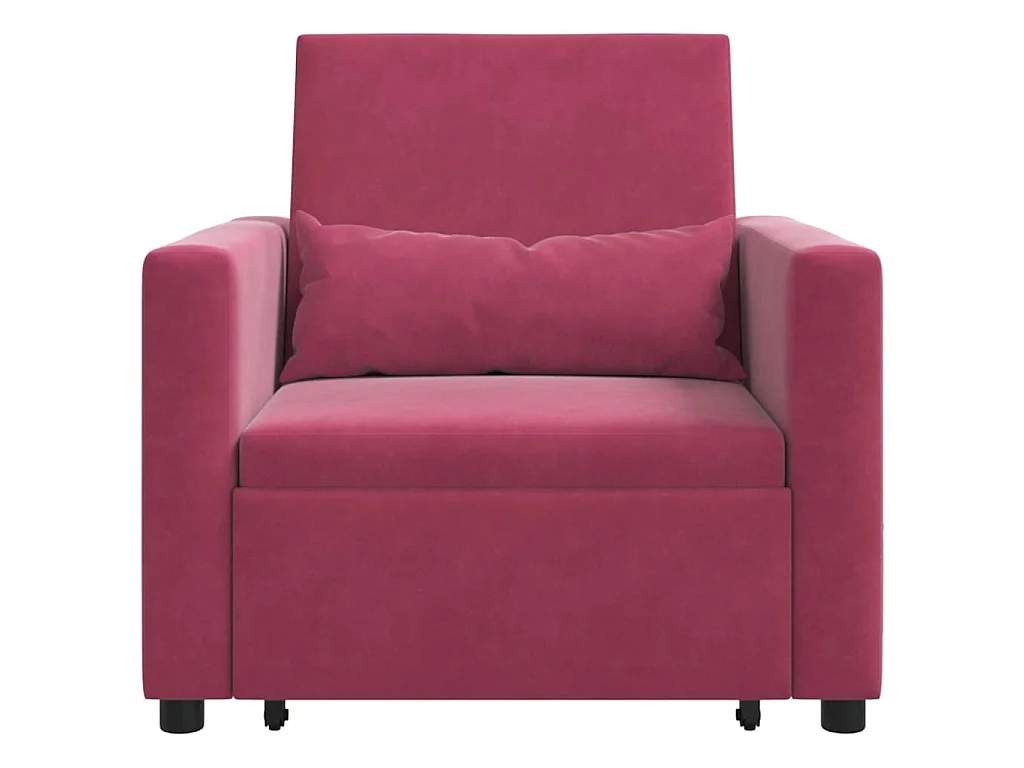 Einzel-Schlafsofa mit Rädern Weinrot 90x165x87 cm Samt SHL50776
