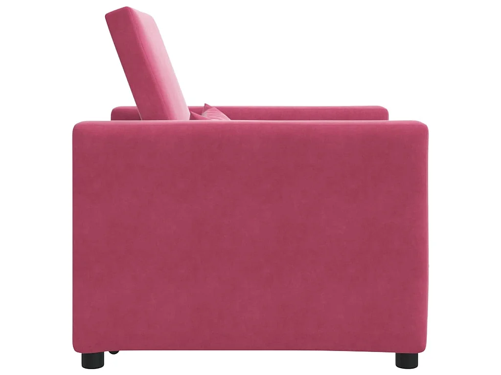 Einzel-Schlafsofa mit Rädern Weinrot 90x165x87 cm Samt SHL50776