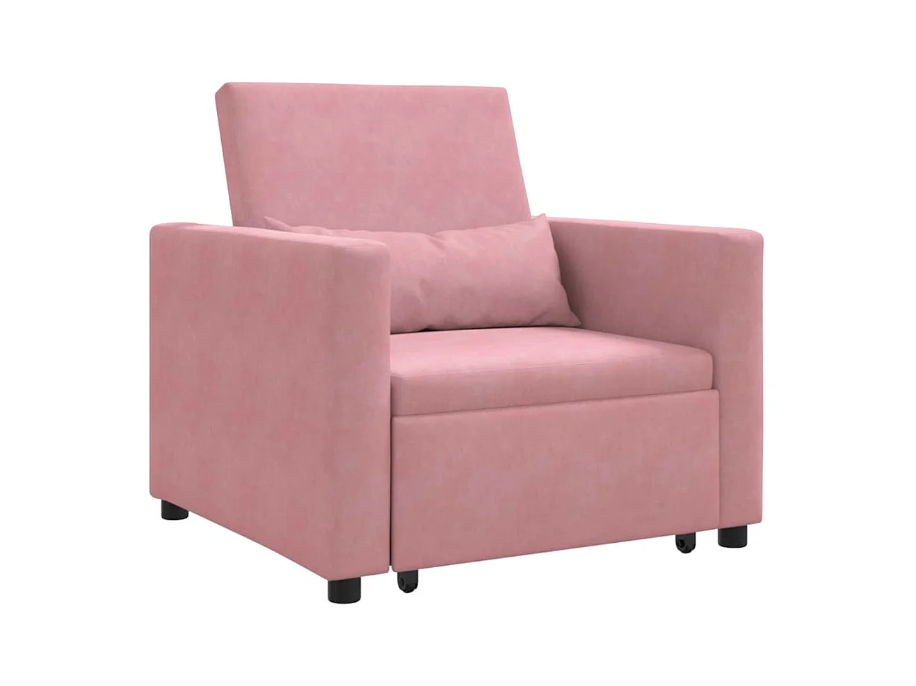 Sofá Cama Individual Rosa claro 90x165x87 cm Terciopelo SHL5384