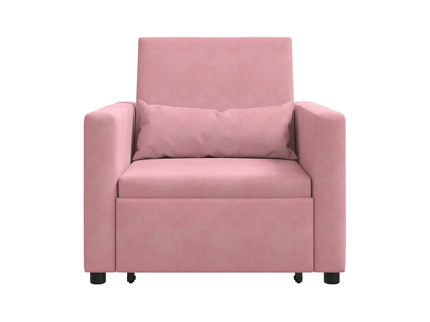 Sofá Cama Individual Rosa claro 90x165x87 cm Terciopelo SHL5384