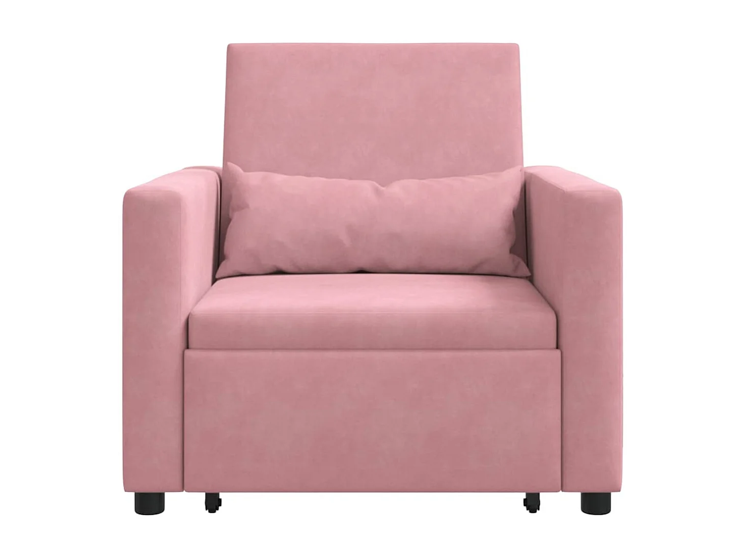 Fauteuil Salon-Chaise de relax-Chaise de Canapé Rose clair 90x165x87 cm Velours SHL5420