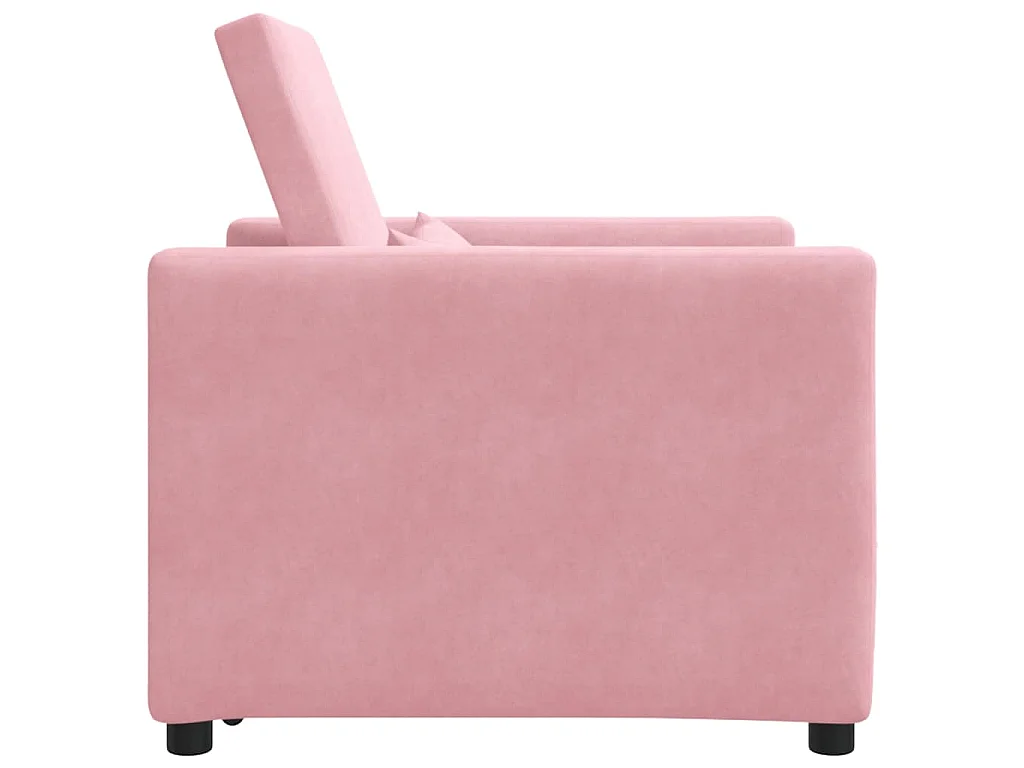 Einzel-Schlafsofa mit Rädern Hellrosa 90x165x87 cm Samt SHL97445
