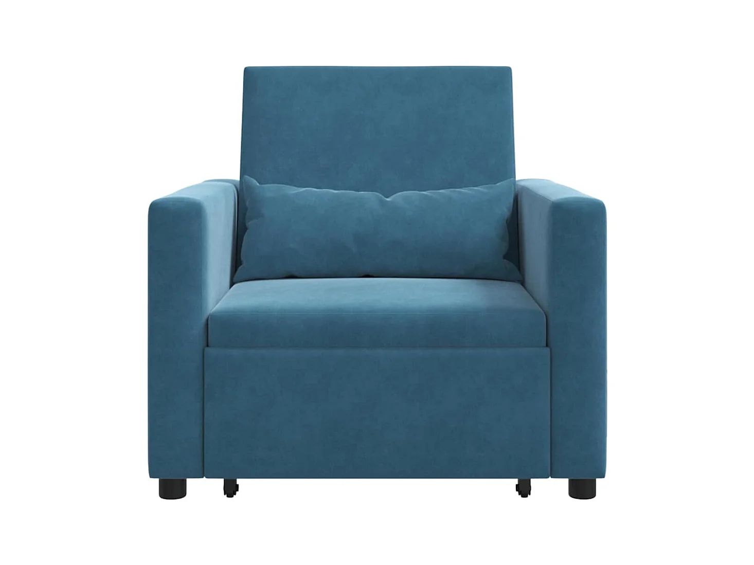 Sofá Cama Individual Azul 90x165x87 cm Terciopelo SHL6456