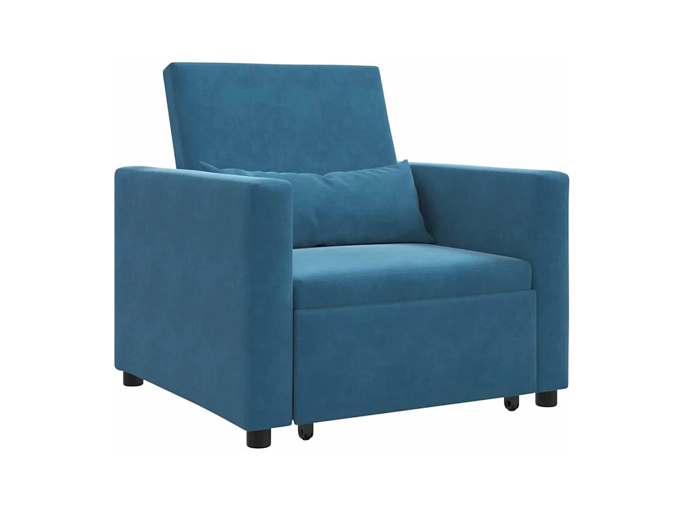Fauteuil Salon-Chaise de relax-Chaise de Canapé Bleu 90x165x87 cm Velours SHL2776