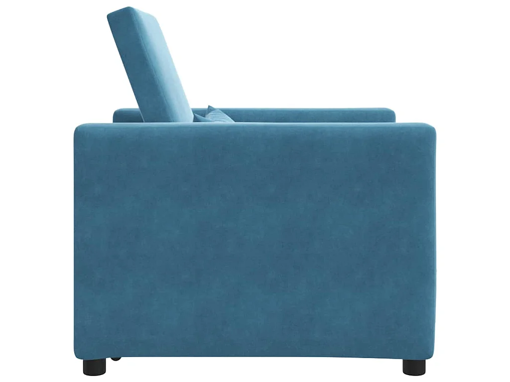 Einzel-Schlafsofa mit Rädern Blau 90x165x87 cm Samt SHL91538