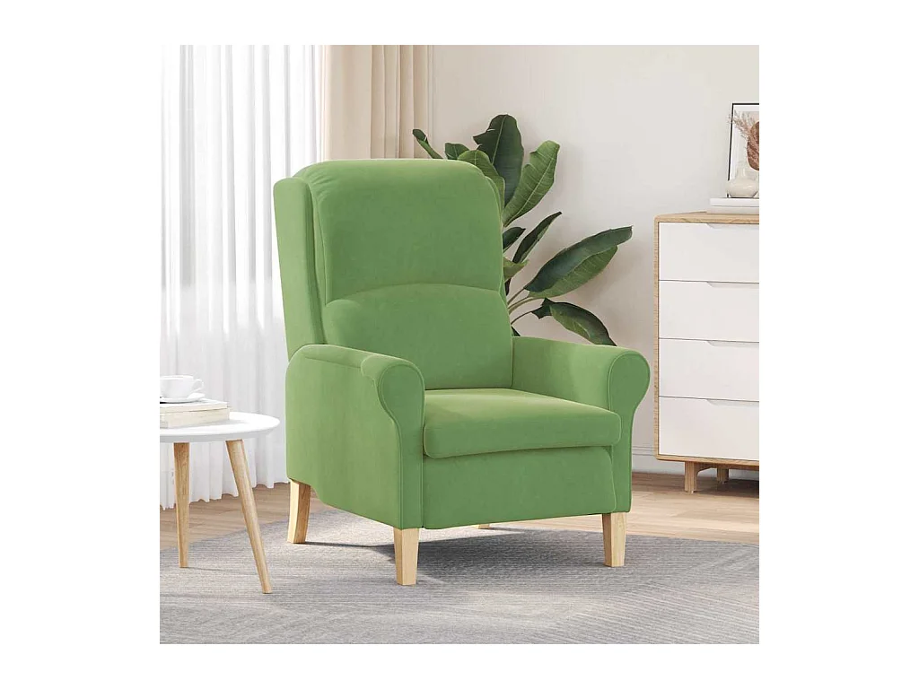 Sillón de relax | Sillón Verde claro 76x94x102 cm Terciopelo SHL7587