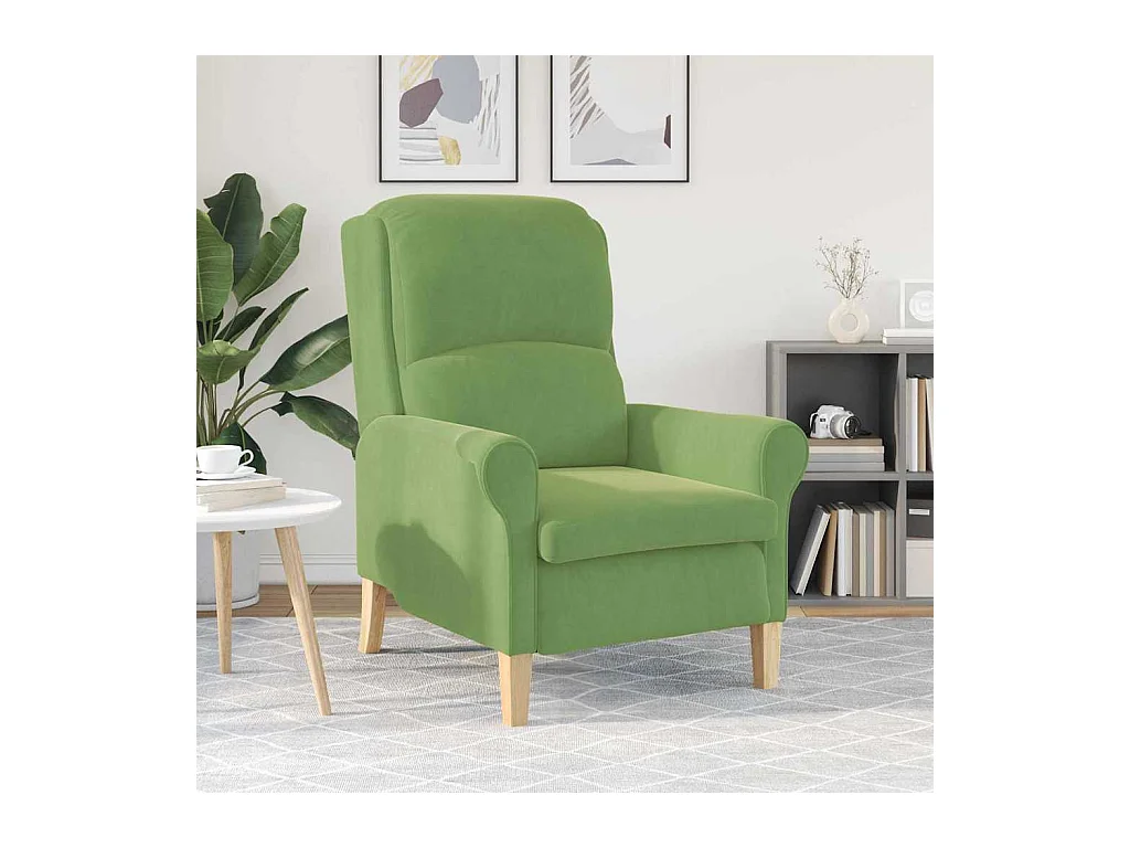 Sillón de relax | Sillón Verde claro 76x94x102 cm Terciopelo SHL7587