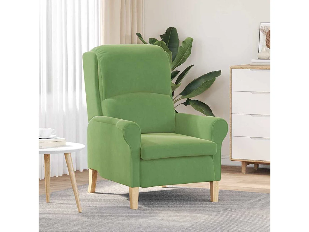 Relaxsessel-Lounge Sessel Hellgrün 76x94x102 cm Samt SHL6048