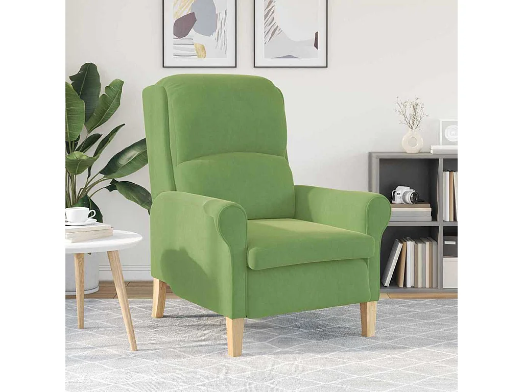 Relaxsessel-Lounge Sessel Hellgrün 76x94x102 cm Samt SHL6048