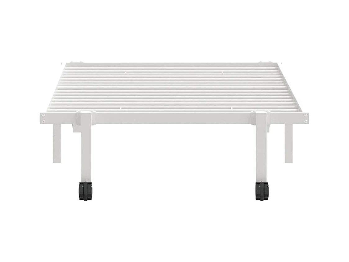 Lit simple | Lit adulte, enfant | Cadre de lit pliable blanc 90x200 cm acier