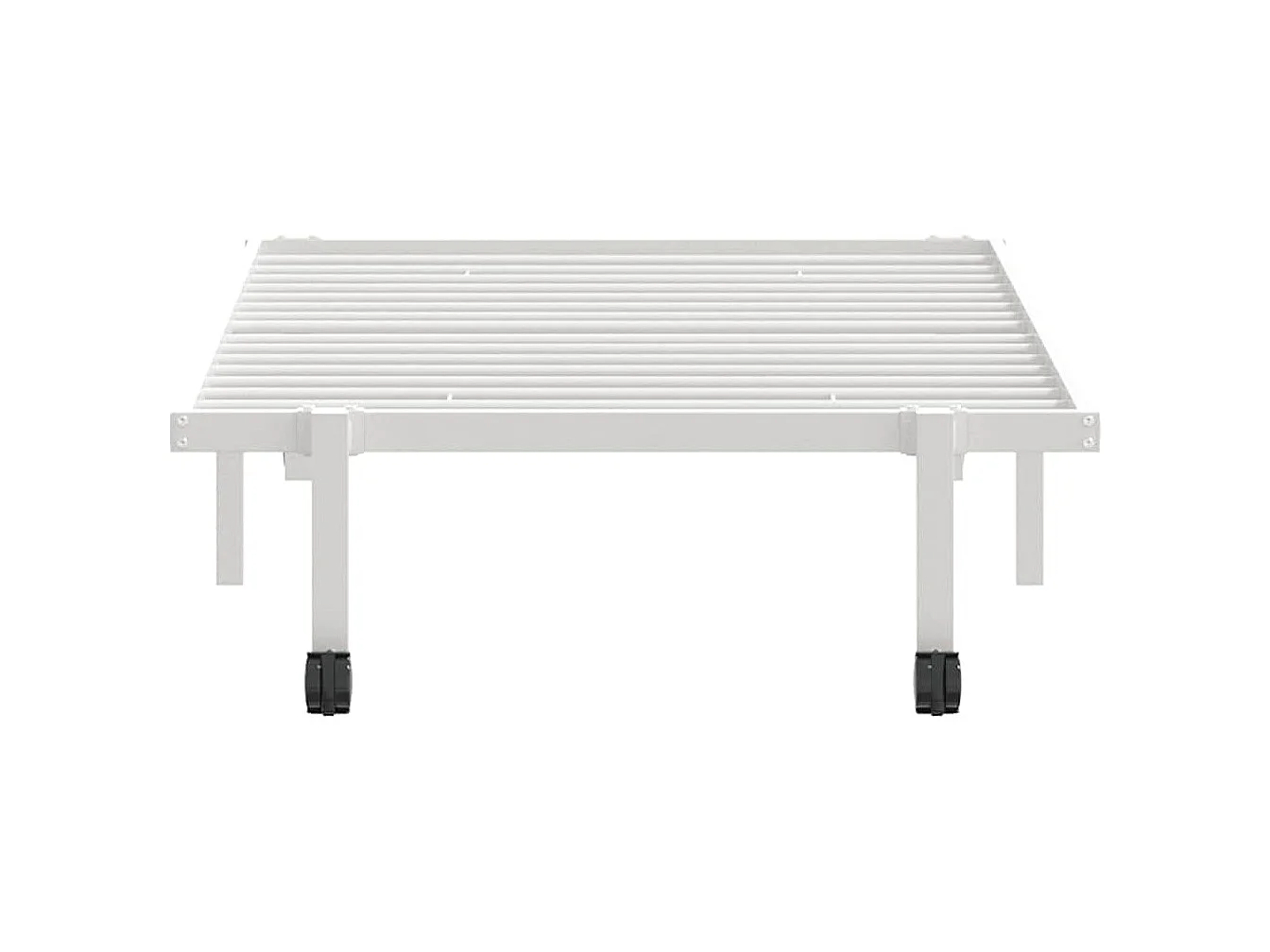 Lit simple | Lit adulte, enfant | Cadre de lit pliable blanc 90x200 cm acier