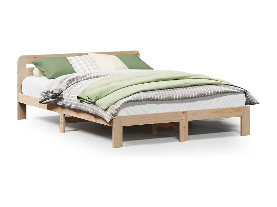 Lit double | Lit adulte | Cadre de lit 150x200 cm bois de pin massif