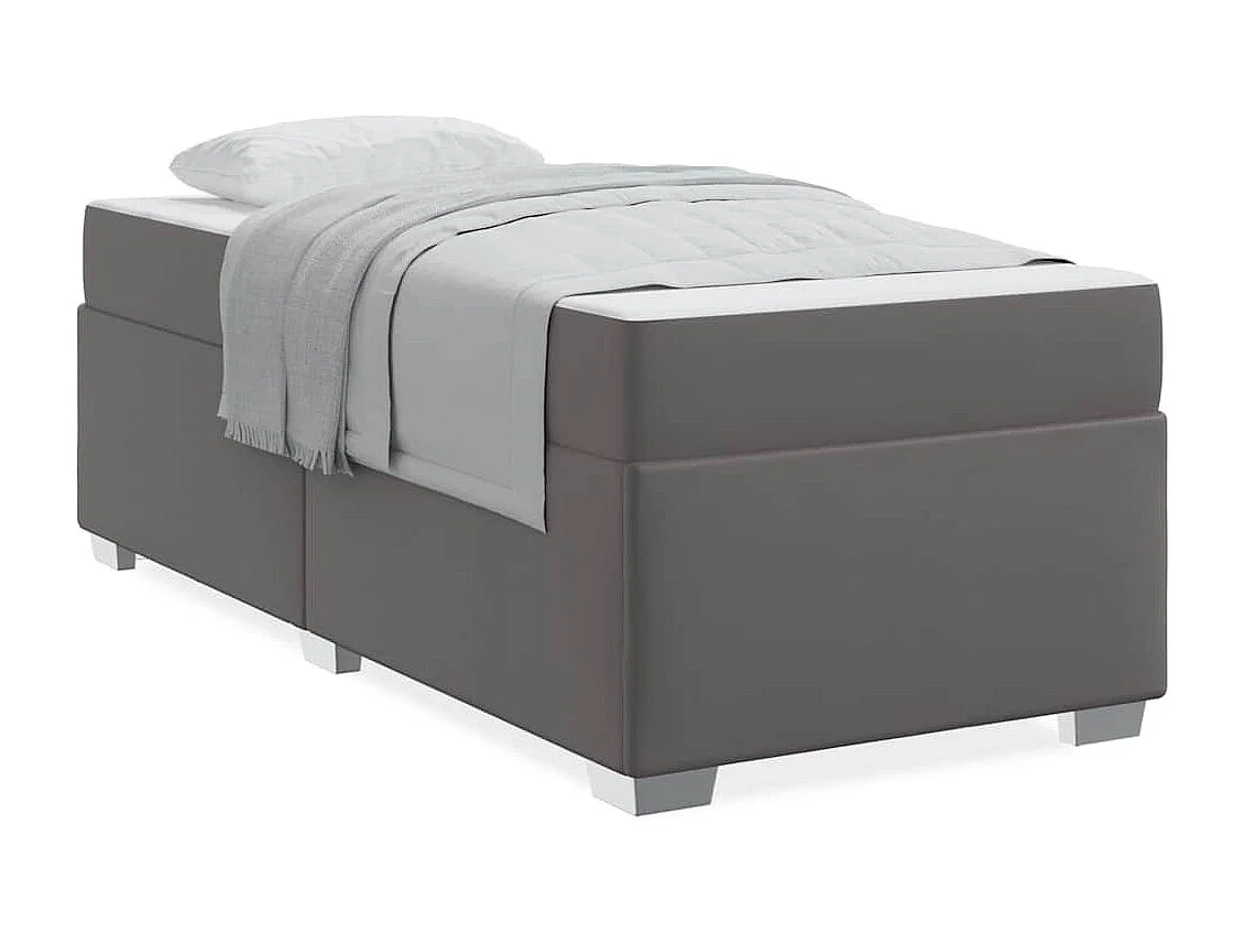 Lit simple | Lit adulte, enfant | Cadre de lit Gris 80x200 cm Faux cuir