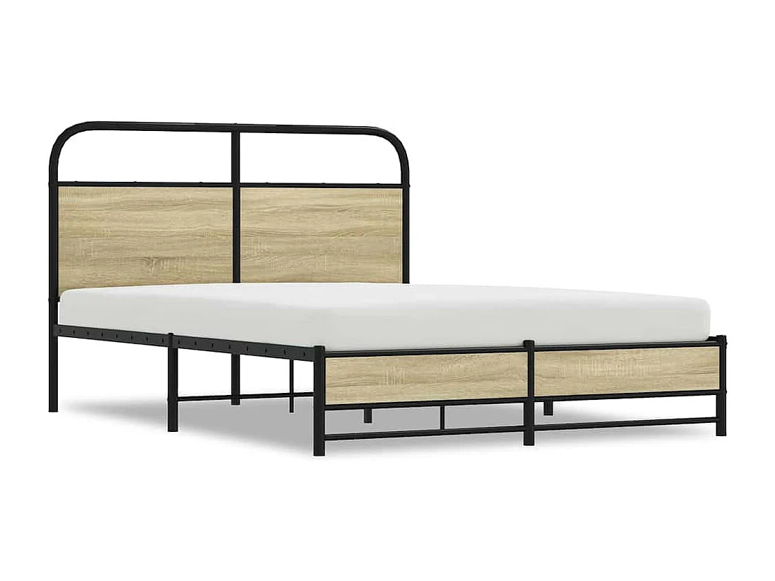 Lit double | Lit adulte | Cadre de lit 135x190 cm chêne sonoma