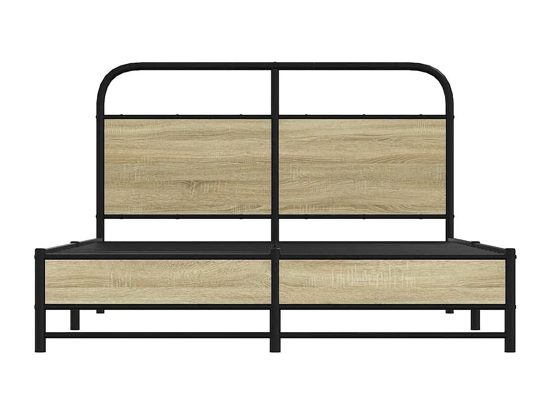Lit double | Lit adulte | Cadre de lit 135x190 cm chêne sonoma
