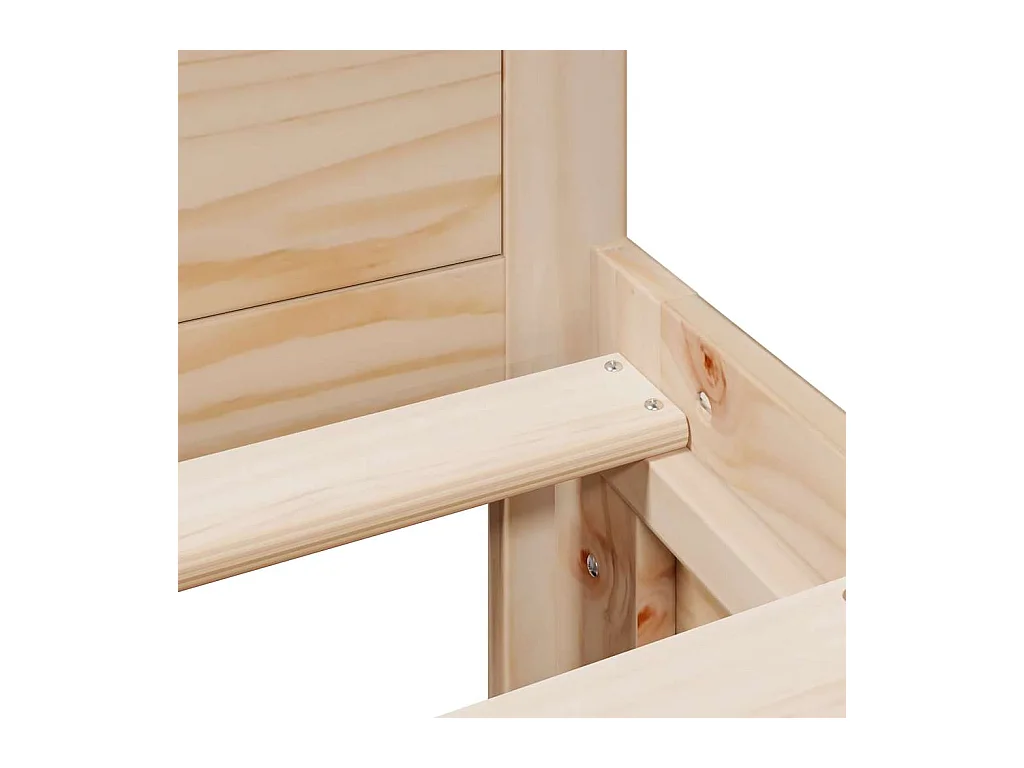 Lit double | Lit adulte | Cadre de lit avec tête de lit 140x190cm pin massif