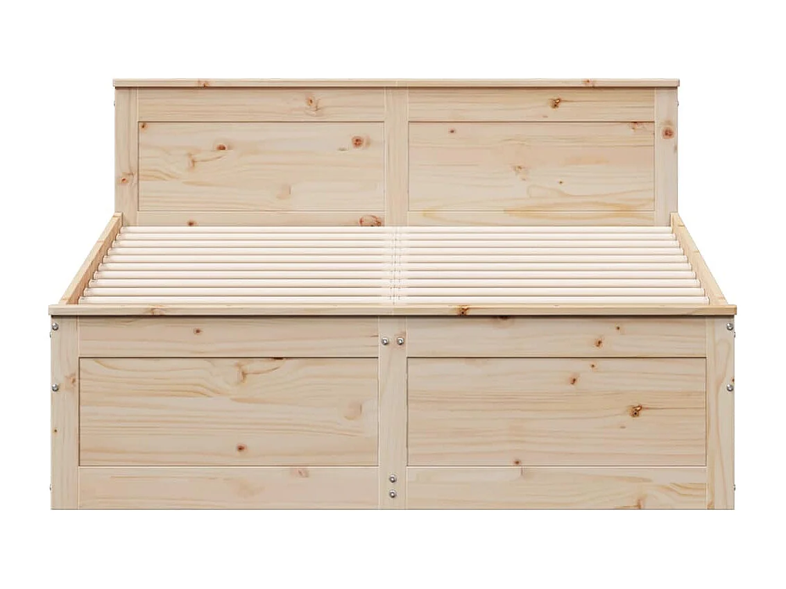 Lit double | Lit adulte | Cadre de lit avec tête de lit 140x190cm pin massif