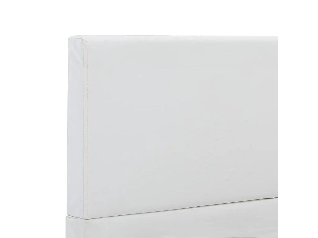 Letto per adulti | Letto singolo | Giroletto Bianco in Similpelle 90x200 cm