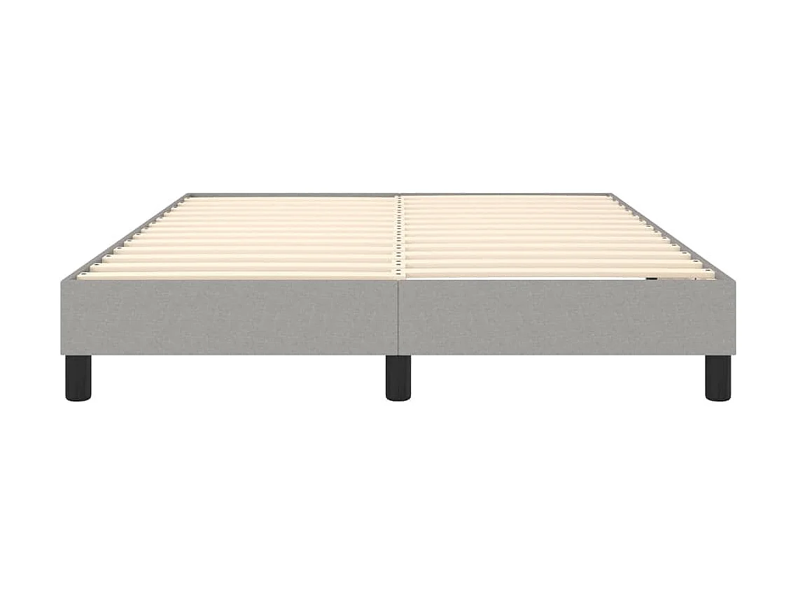 Lit double | Lit adulte | Cadre de lit gris clair 140x190 cm tissu