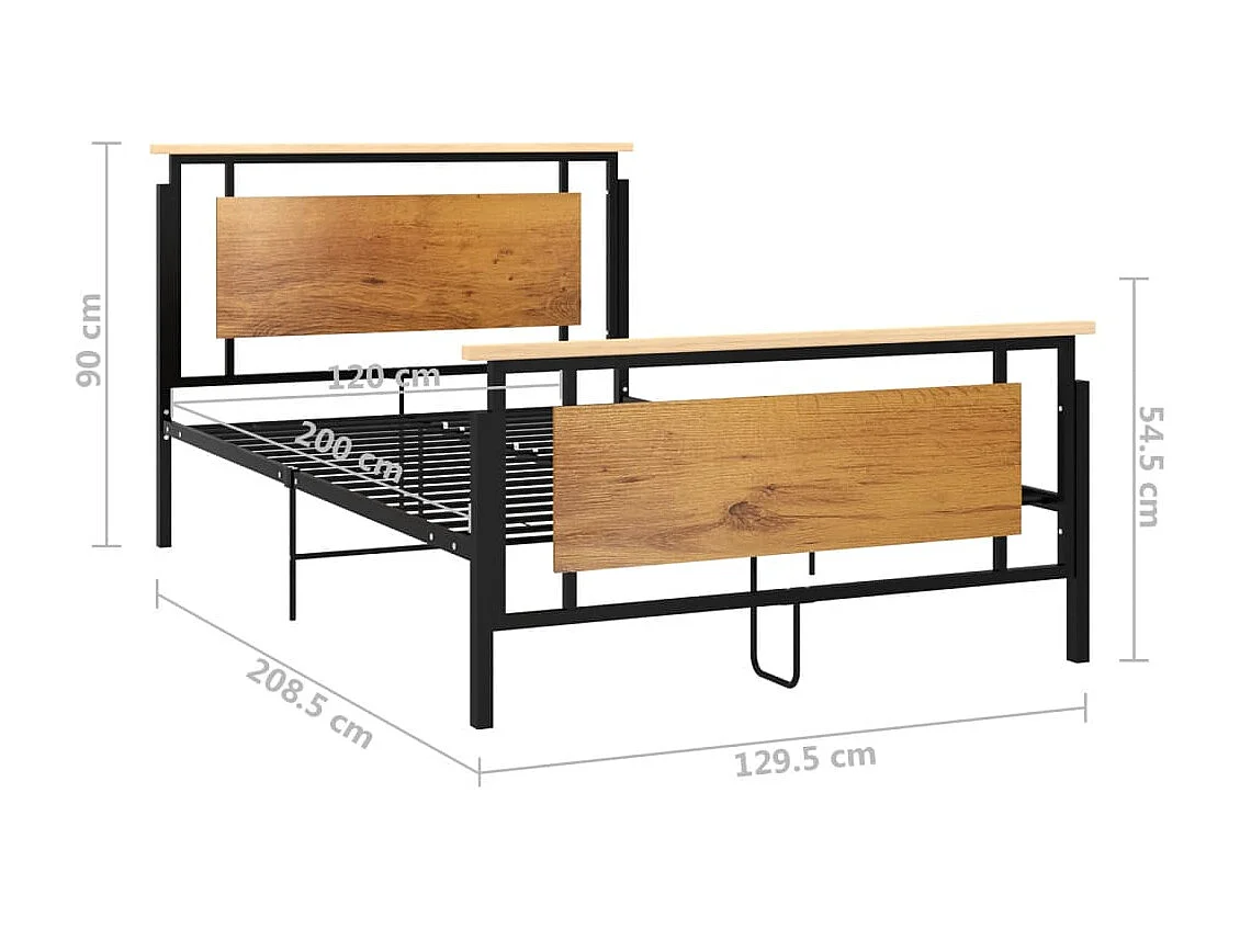 Lit simple | Lit adulte, enfant | Cadre de lit métal 120x200 cm