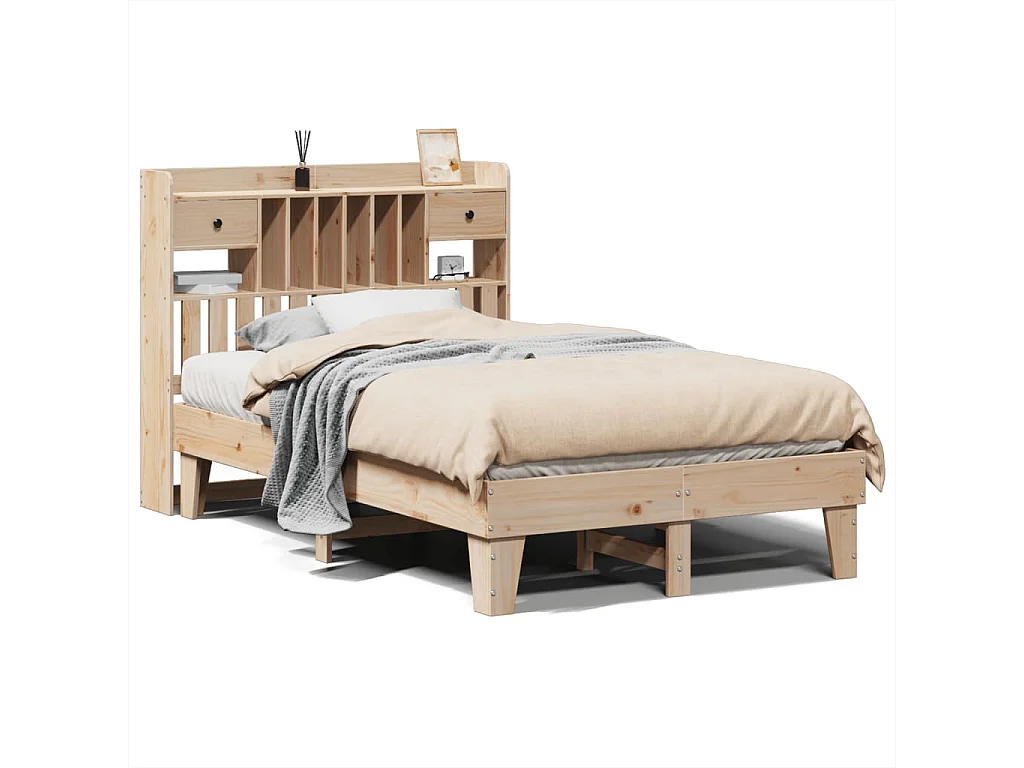 Lit double | Lit adulte | Cadre de lit 135x190 cm bois de pin massif