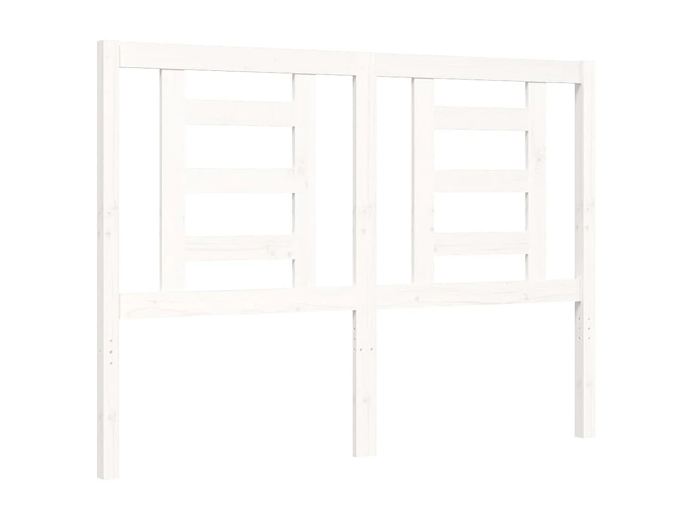Lit double | Lit adulte | Cadre de lit blanc 140x190 cm bois massif