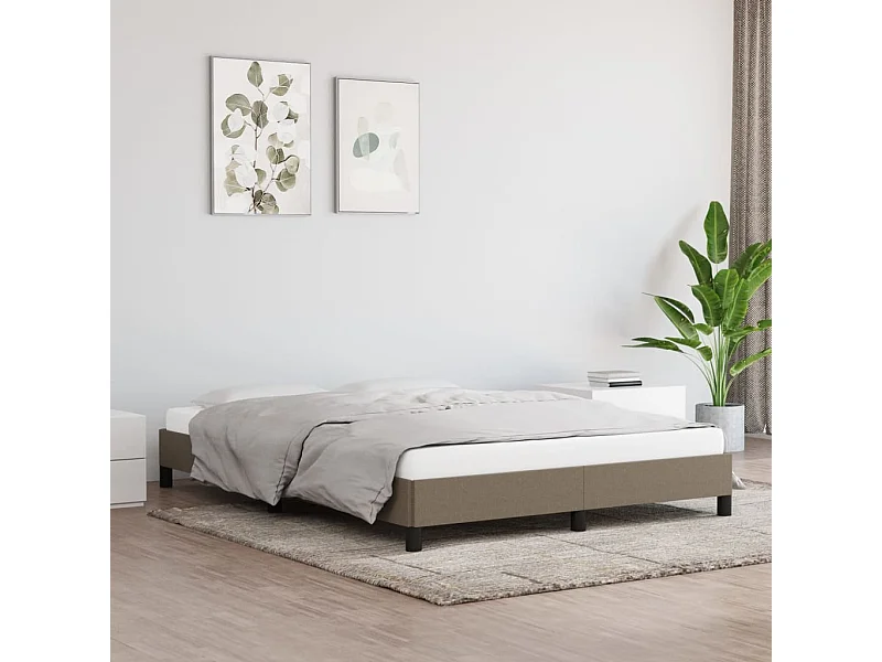 Lit double | Lit adulte | Cadre de lit taupe 140x190 cm tissu