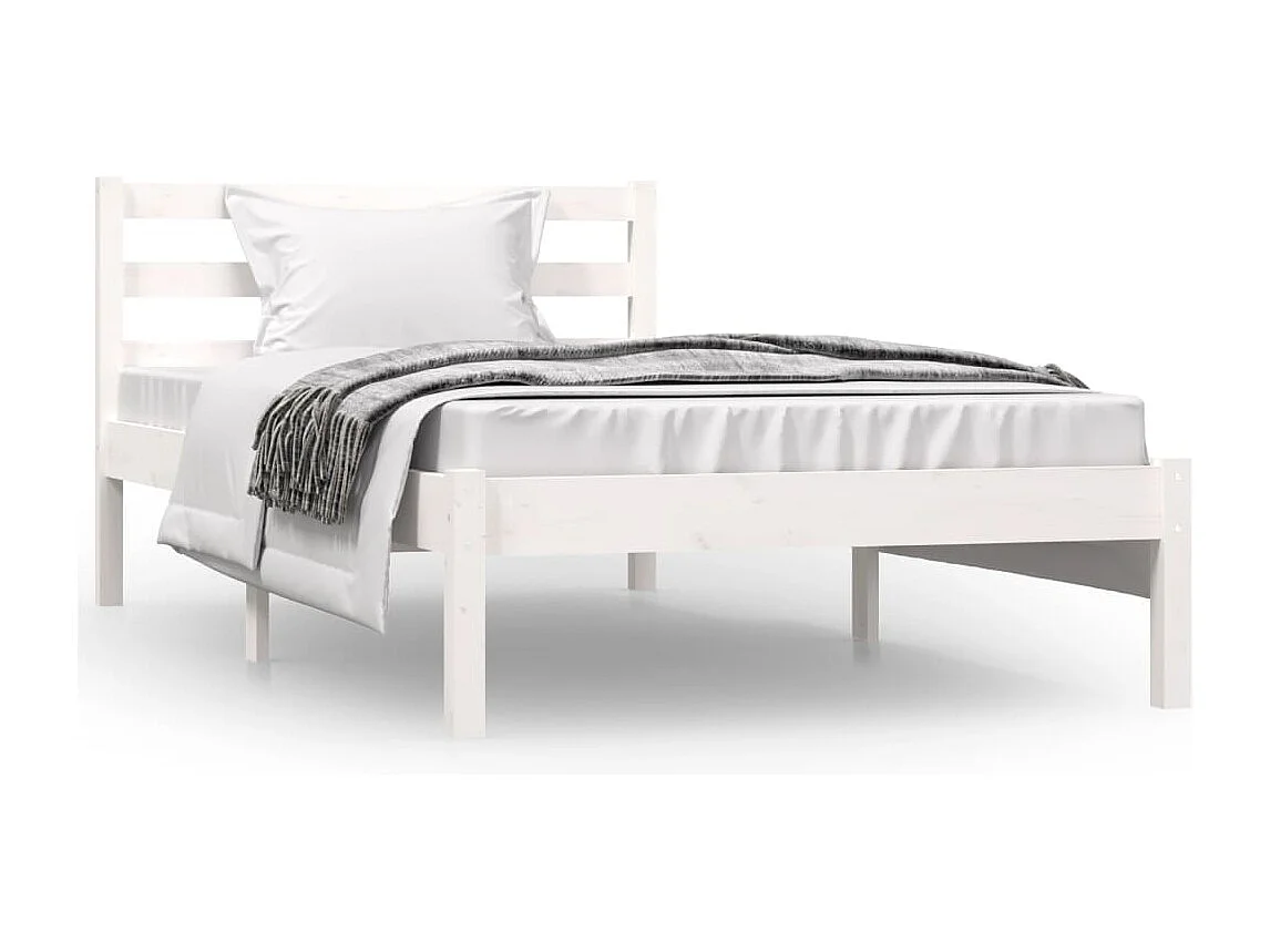 Lit simple | Lit adulte, enfant | Cadre de lit 90x190 cm blanc