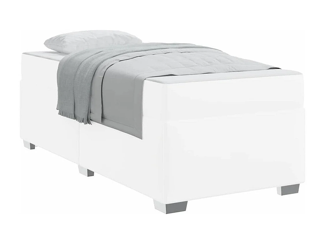 Lit simple | Lit adulte, enfant | Cadre de lit Blanc 80x200 cm Faux cuir