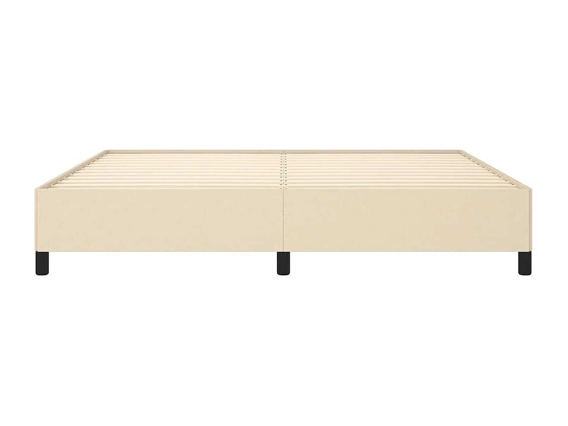 Lit double | Lit adulte | Cadre de lit crème 200x200 cm tissu