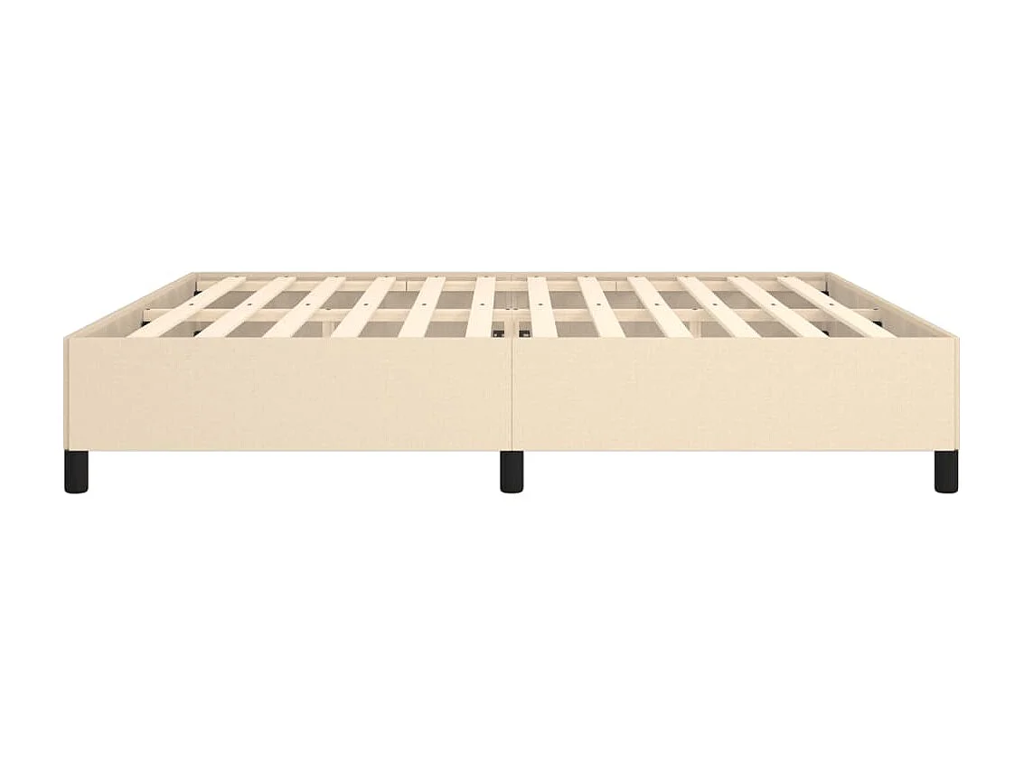 Lit double | Lit adulte | Cadre de lit crème 200x200 cm tissu