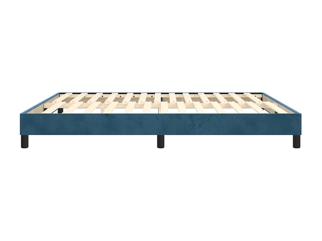 Lit double | Lit adulte | Cadre de lit bleu foncé 180x200 cm velours