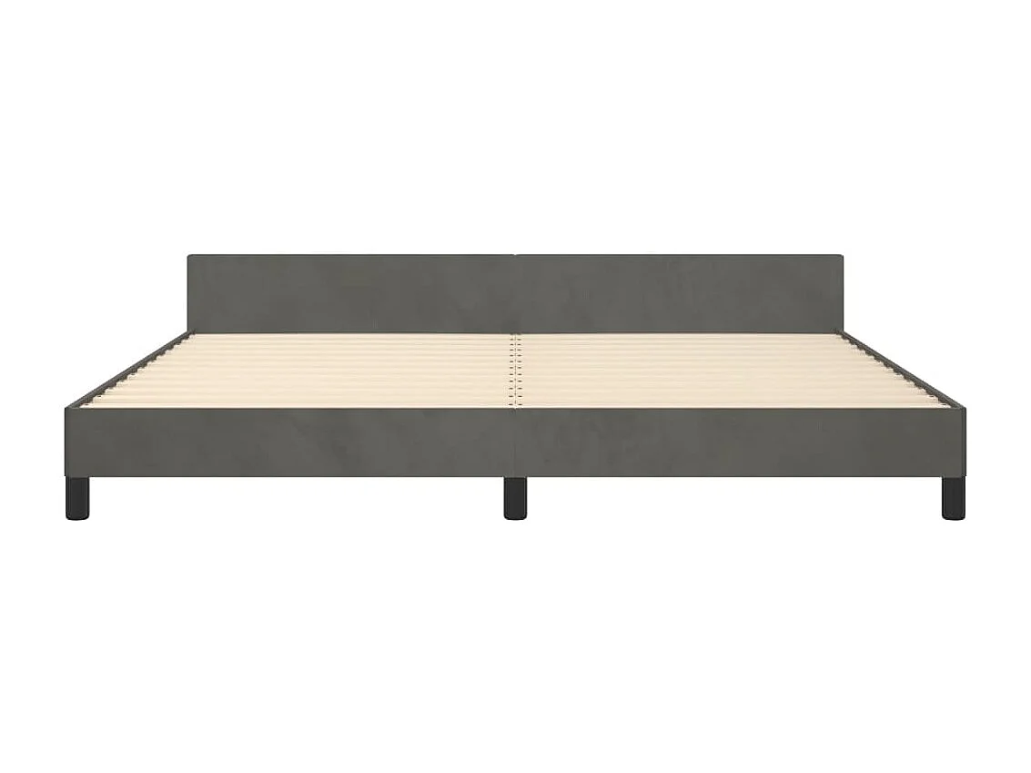 Bedframe | Tweepersoonsbed zonder matras 200x200 cm fluweel donkergrijs
