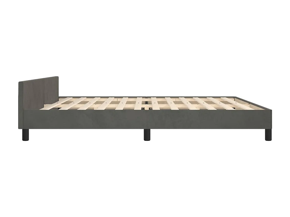 Bedframe | Tweepersoonsbed zonder matras 200x200 cm fluweel donkergrijs