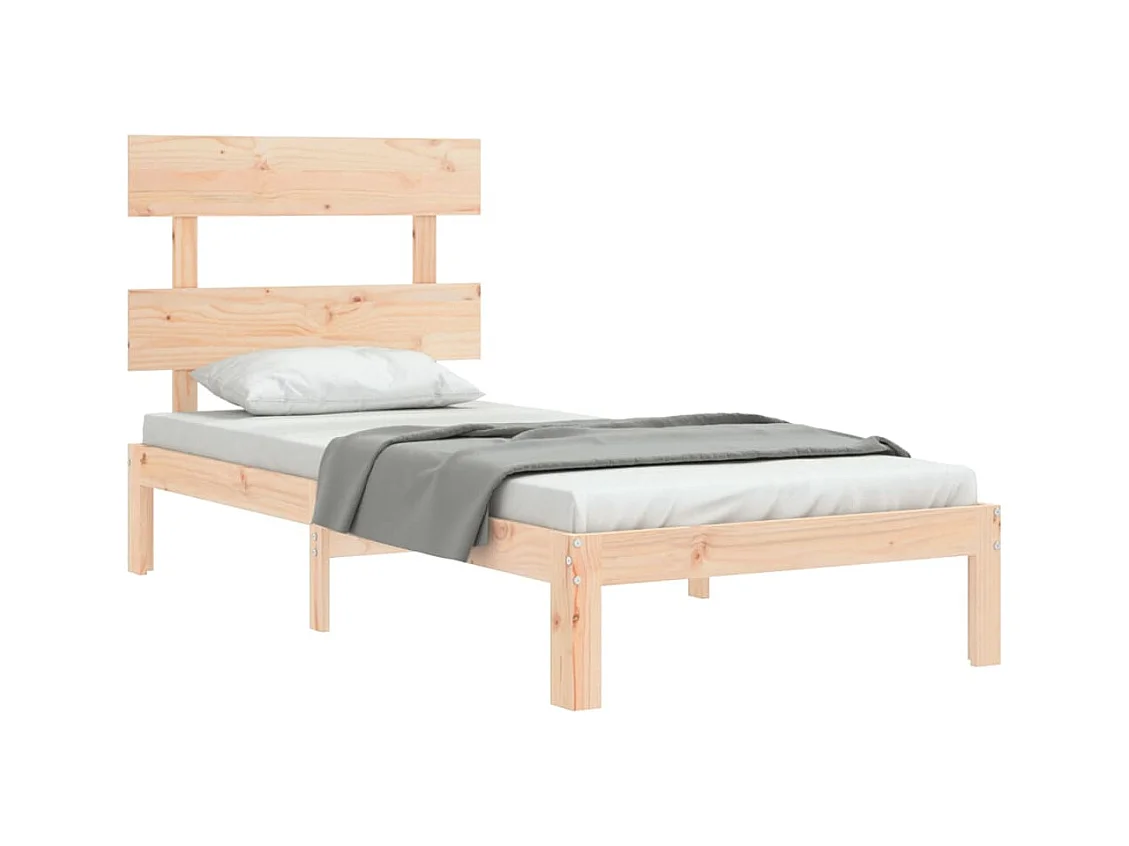 Lit simple | Lit adulte, enfant | Cadre de lit 90x200 cm bois de pin massif