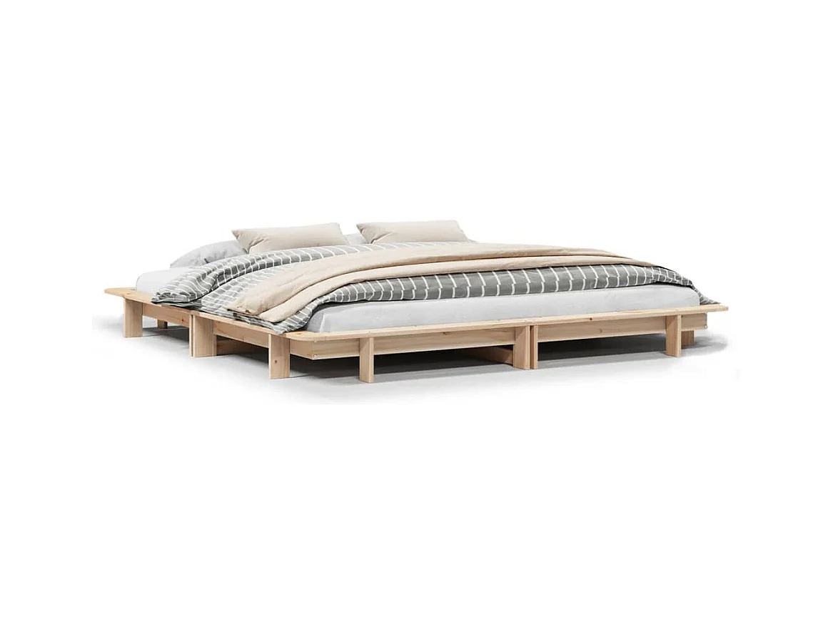 Lit double | Lit adulte | Cadre de lit 160x200 cm bois massif de pin