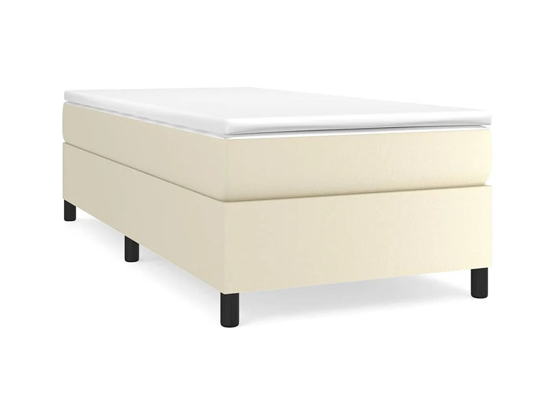 Lit simple | Lit adulte, enfant | Cadre de lit crème 90x190 cm similicuir