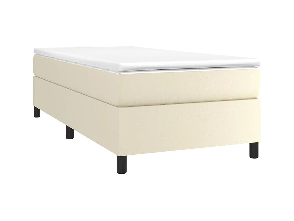 Lit simple | Lit adulte, enfant | Cadre de lit crème 90x190 cm similicuir